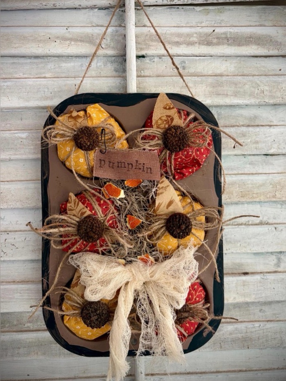 PRIMITIVE PUMPKIN UPCYCLED MUFFIN TIN